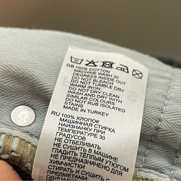 REISS Raye high-rise slim-fit straight denim in light blue jeans sz 28 - Picture 7 of 9